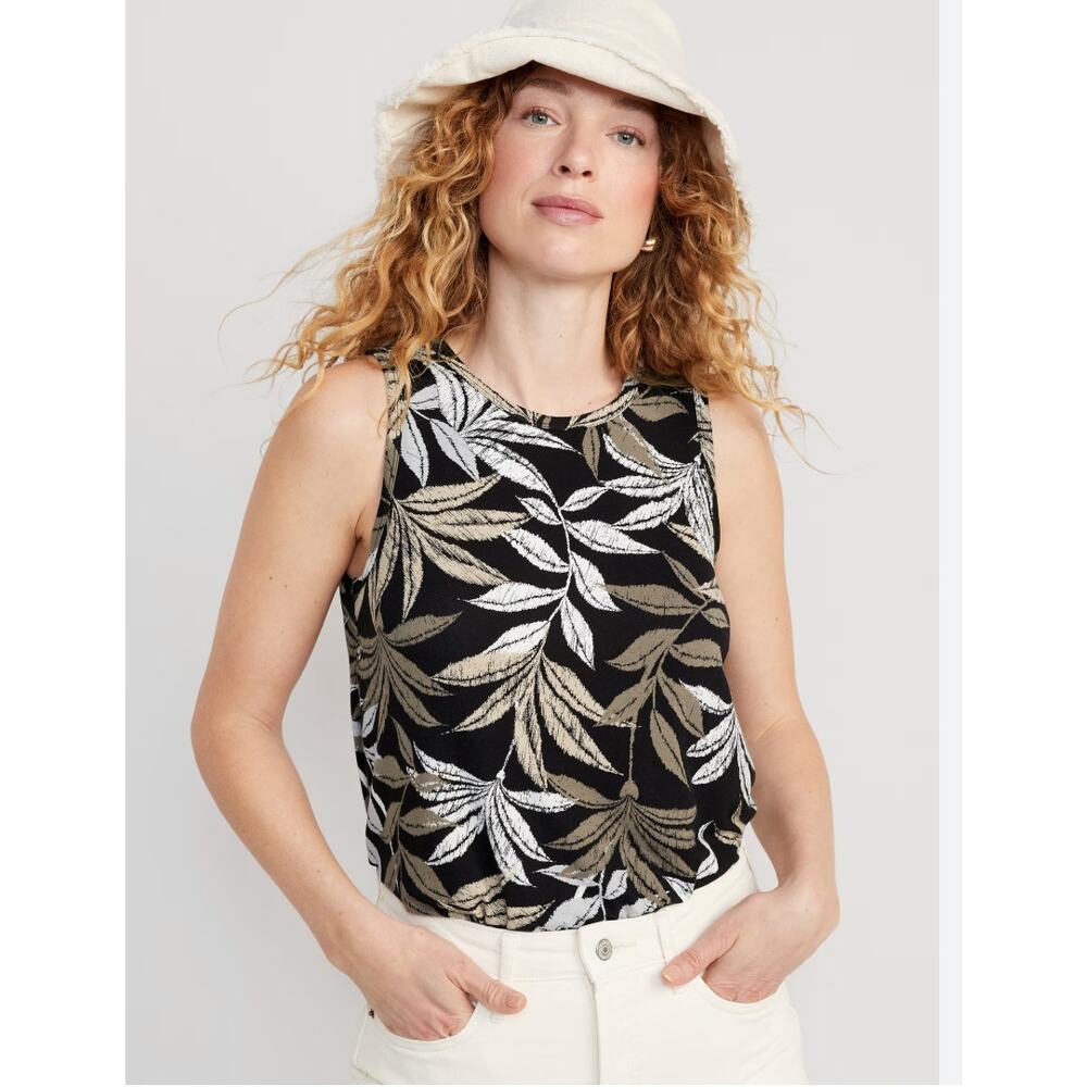 NWT | Old Navy | Sleeveless Luxe Floral-Print T-Shirt | Size M